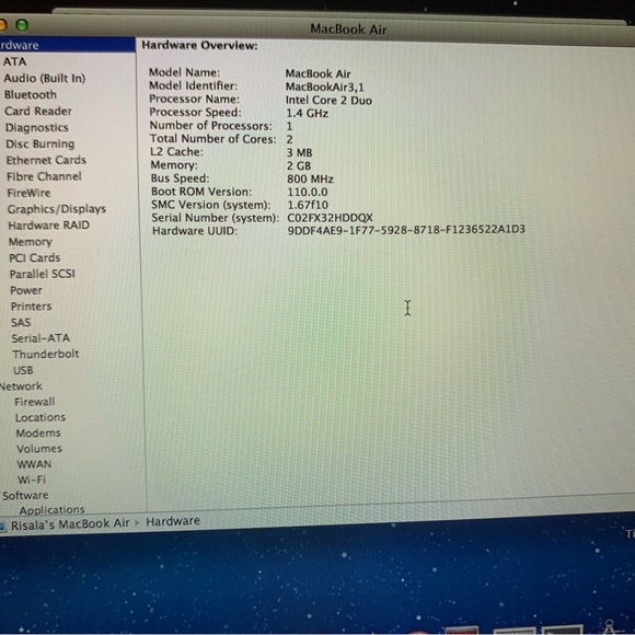 Apple MacBook Air MC505LL/A 1.40 GHz 2GB RAM 64GB SSD 11.6" HD (Used) - Picture 9 of 12